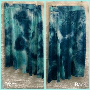One World Teal Tie Dye Skirt